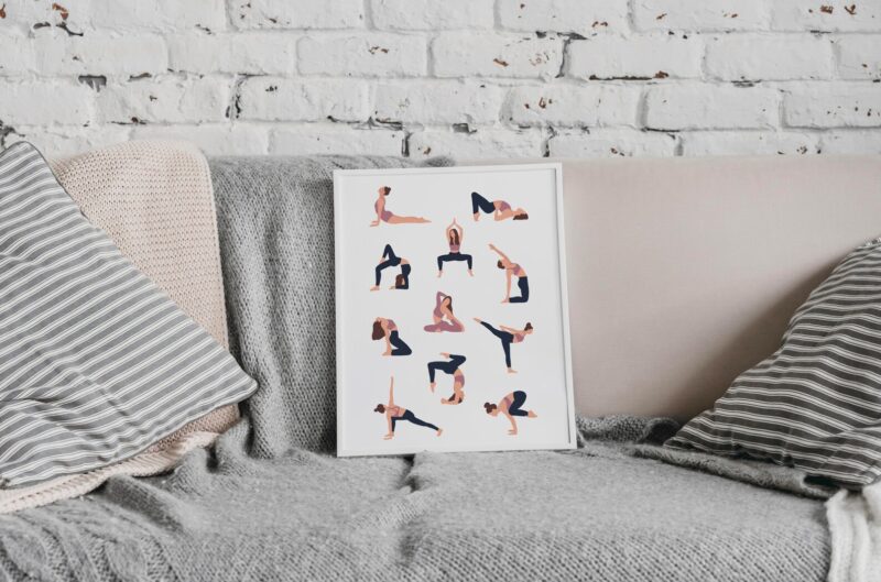 Affiche postures de yoga