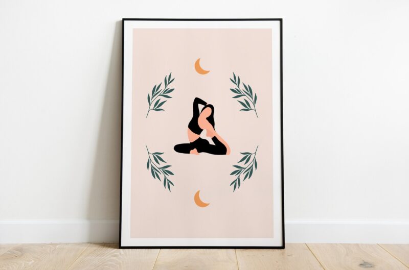 Affiche postures de yoga