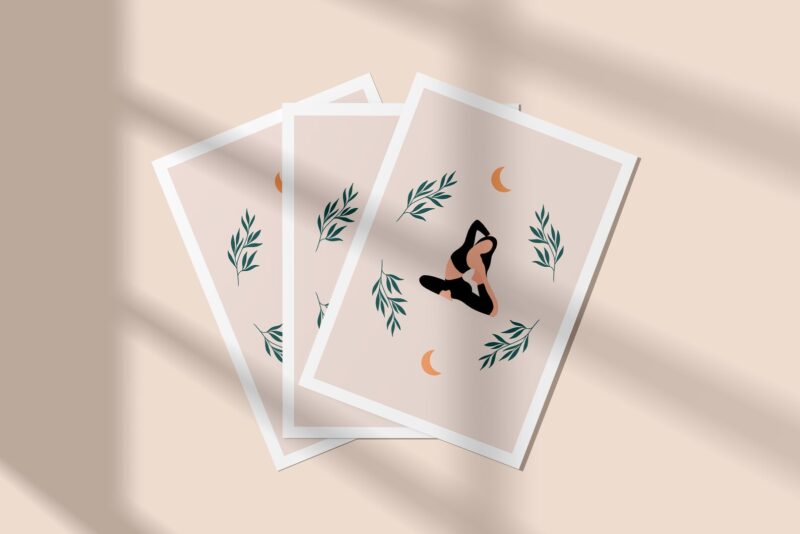 Affiche postures de yoga